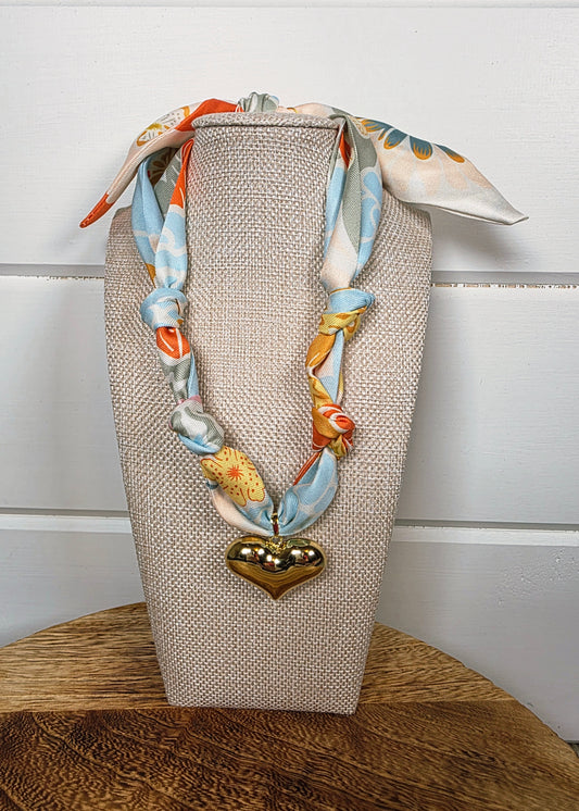 Spring Pop Scarf Necklace