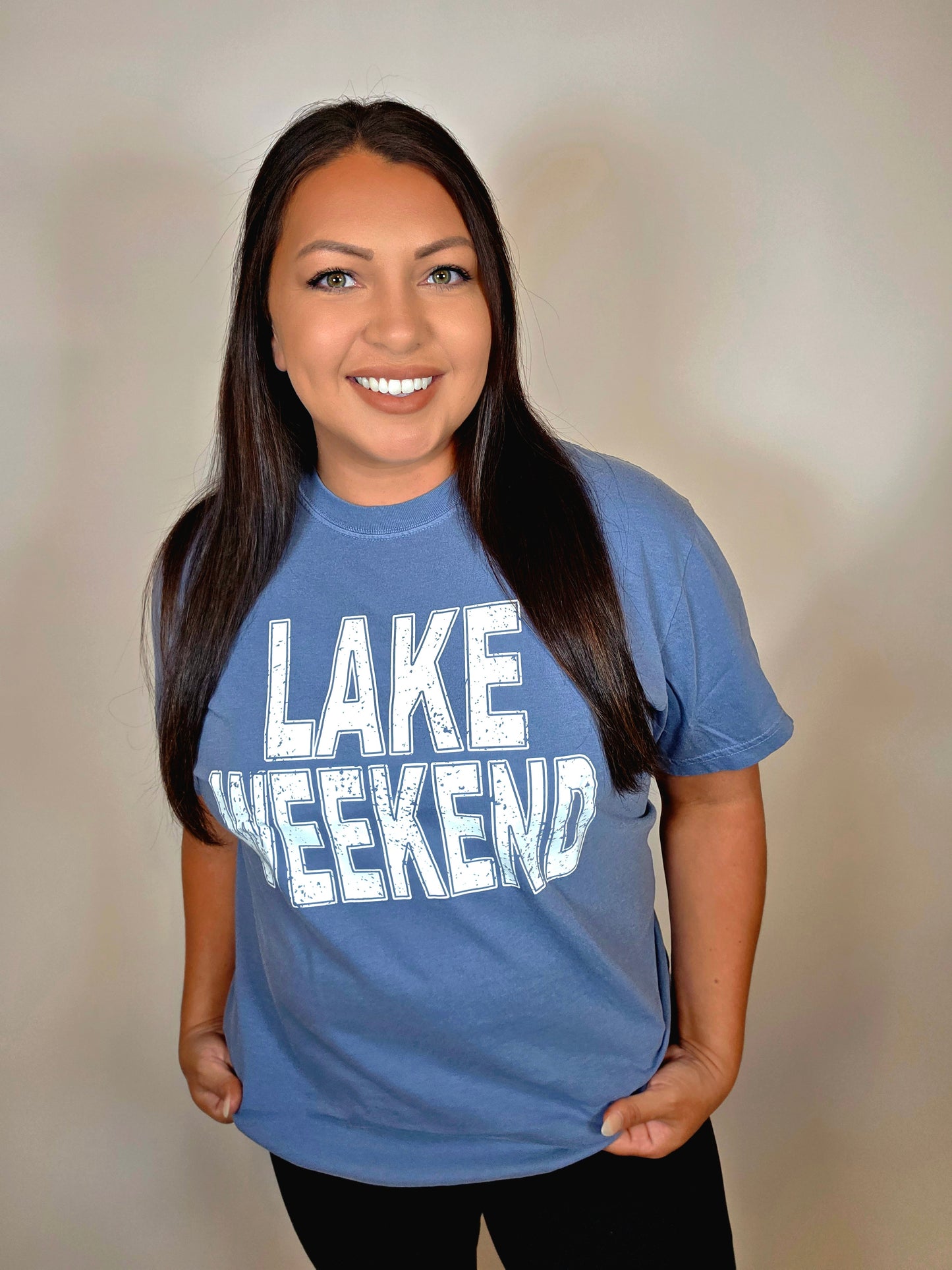 Lake Weekend Blue Jean Tee
